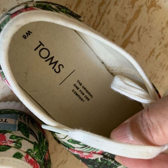 TOMS cordones Indio floral cancas sneaker womens - Picture 10 of 10